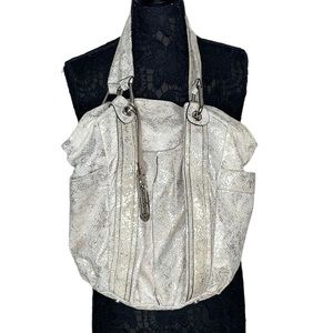 B. Makosky Iridescent Gold Tote Shoulder Large Bag